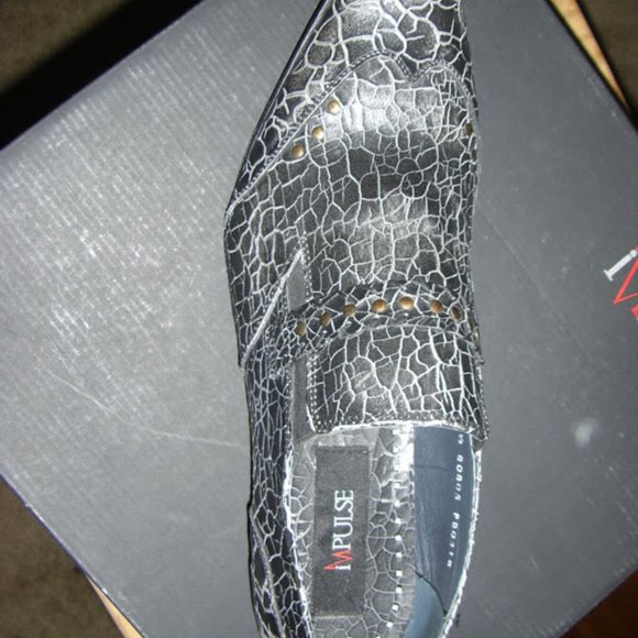 IMPULSE BLACK, CRACKED LEATHER SHOE SIZE 12 NEW VERY RARE main image 7